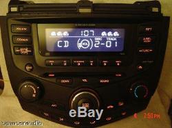 03 04 05 06 07 HONDA Accord Radio Stereo 6 Disc Changer CD Player 7BX0 Coupe EX