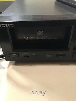 1994 Sony 10-Disc Magazine CD player CDP-C90ES Tested, Working With Remote