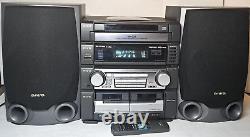 AIWA Z-VR55 Audio System Radio 5 Disc Changer Tape Player with remote. Tested