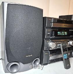 AIWA Z-VR55 Audio System Radio 5 Disc Changer Tape Player with remote. Tested