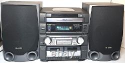 AIWA Z-VR55 Audio System Radio 5 Disc Changer Tape Player with remote. Tested