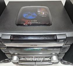 AIWA Z-VR55 Audio System Radio 5 Disc Changer Tape Player with remote. Tested