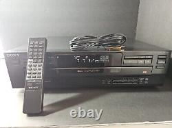 Clean Tested Sony CDP-C365 5-Disc Changer CD Player 1995 Vintage With Remote RCA
