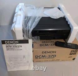 Denon 5-Disc CD Player DCM-270 Carousel Rotary WithRemote Cables In Original Box