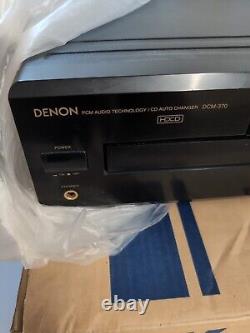 Denon 5-Disc CD Player DCM-270 Carousel Rotary WithRemote Cables In Original Box