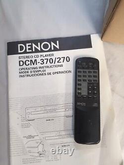 Denon 5-Disc CD Player DCM-270 Carousel Rotary WithRemote Cables In Original Box