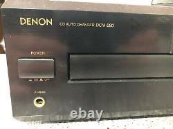 Denon DCM-280 5-Disc CD Changer Player with Original Remote & Operating Manual