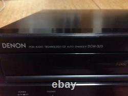 Denon DCM-320 CD Changer Player Deck Compact Disc Home Audio Made in Japan Used