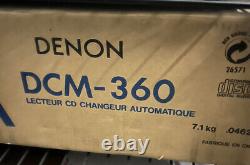 Denon DCM-360 CD Auto Changer/Player + Remote 5 Disc Audio VGC Black