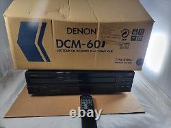 Denon Dcm 60 5 Disc Cd Player Changer In Original Box With Remote Rare