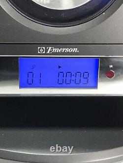 Emerson 3 Disc CD Player Changer Model MS3111M AM/FM Radio Blue Display Read