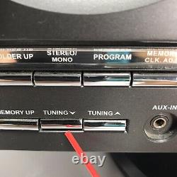 Emerson 3 Disc CD Player Changer Model MS3111M AM/FM Radio Blue Display Read