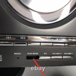 Emerson 3 Disc CD Player Changer Model MS3111M AM/FM Radio Blue Display Read