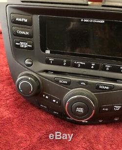 Honda Accord 2003-2007 OEM Radio 6 Disc Changer CD Player 7BL0 EX LX Sedan