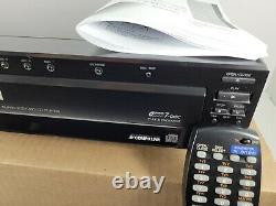 JVC 7 Disc DVD CD Player Changer Surround Sound with Remote XV-FA900BK TESTED