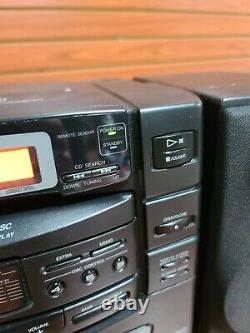 JVC PC-XC50 6-Disc CD Changer with Extra 1 Disc Play, AM/FM Radio, Cassette Player