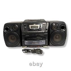 JVC PC-XC60 Stereo Boombox 10 Disc CD Changer/Cassette Player- Works, Except CD