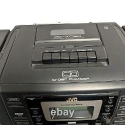 JVC PC-XC60 Stereo Boombox 10 Disc CD Changer/Cassette Player- Works, Except CD