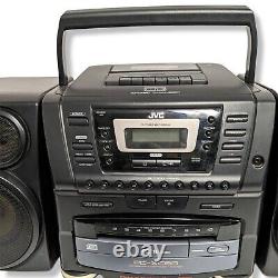 JVC PC-XC60 Stereo Boombox 10 Disc CD Changer/Cassette Player- Works, Except CD