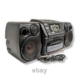 JVC PC-XC60 Stereo Boombox 10 Disc CD Changer/Cassette Player- Works, Except CD