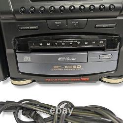 JVC PC-XC60 Stereo Boombox 10 Disc CD Changer/Cassette Player- Works, Except CD