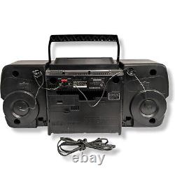 JVC PC-XC60 Stereo Boombox 10 Disc CD Changer/Cassette Player- Works, Except CD