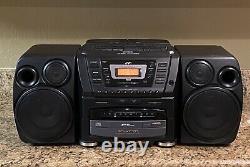 JVC PC-XC70 Stereo System Boombox 10 Disc CD Changer & 2 Cassette Player Tested