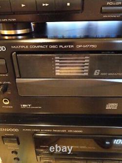 KENWOOD HOME STEREO SYSTEM, stereo Receiver, 6 Disc Cd Changer, dual Cassette