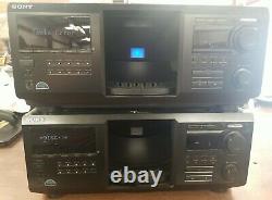 Lot of 2 Sony CDP-CX400 Mega Storage 400/ CD 400 Disc Changer Player. READ