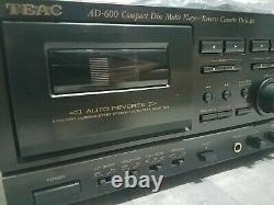 MINT TEAC Tape player recorder 3 disc CD player changer Model AD 600