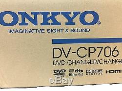 NEW Onkyo DV-CP706 Six / 6 DVD CD Disc Player Changer SILVER HDMI 1080p output