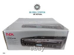 NX2 Nexxtech 5-Disc CD Player/Changer with Remote, Power Cord & Manual Tested