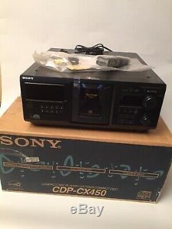 New Open Box Sony CDP-CX450 400-disc CD changer/ player with Remote