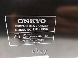 Onkyo 6 Disc CD Changer Player DX-C390 Black No Remote Tested Works