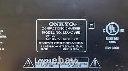 Onkyo 6 Disc CD Changer Player DX-C390 Black Turns On No Remote