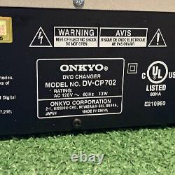 Onkyo DV-CP702 6-Disc DVD MP3 WMA Multiple Carousel Changer Player TESTED