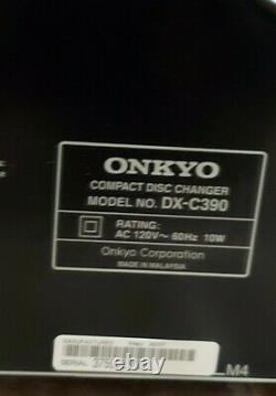 Onkyo DX-C390 6 CD Compact Disc Player Changer Carousel Tested Working