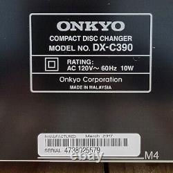 Onkyo DX-C390 6-Disc CD Player Compact Disc Carousel Changer with Remote & Manual