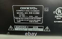 Onkyo DX-C390 6-Disc CD Player Compact Disc Changer (No Remote) TESTED WORKS