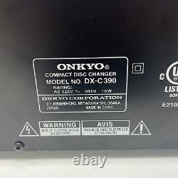 Onkyo DX-C390 6-Disc Carousel Compact Disc Player CD Changer Tested No Remote