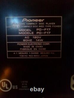 PIONEER ELITE PD-F17 101 Disc CD Player / Changer TESTED CDFile Reference 100