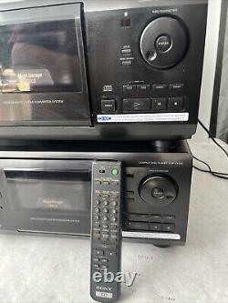 Pair (2) Sony CDP-CX205 Mega Storage 200 Disc Carousel CD Changer / Players