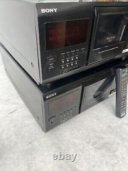 Pair (2) Sony CDP-CX205 Mega Storage 200 Disc Carousel CD Changer / Players