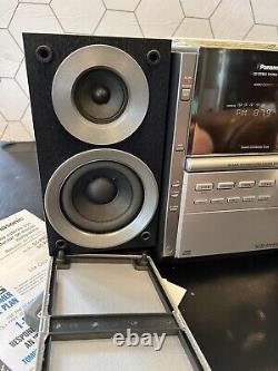 Panasonic Bookshelf 5-Disc CD Changer Player Aux Radio AM/FM SA-PM18 With Remote