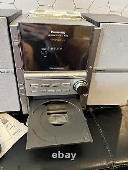 Panasonic Bookshelf 5-Disc CD Changer Player Aux Radio AM/FM SA-PM18 With Remote