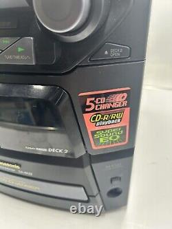 Panasonic SA-AK22 Stereo System 5 Disc Changer CD Cassette Player Works