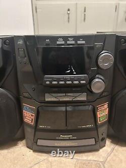 Panasonic SA-AK22 Stereo System 5 Disc Changer CD Cassette Player Works