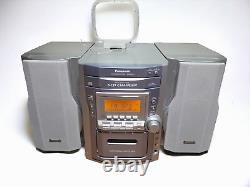 Panasonic SA-PM11 5 Disc CD Changer Stereo System Cassette Player AM FM Radio