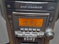 Panasonic SA-PM11 5 Disc CD Changer Stereo System Cassette Player AM FM Radio