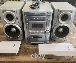 Panasonic SA-PM11 5 Disc CD Changer Stereo System Cassette Player AM FM Radio